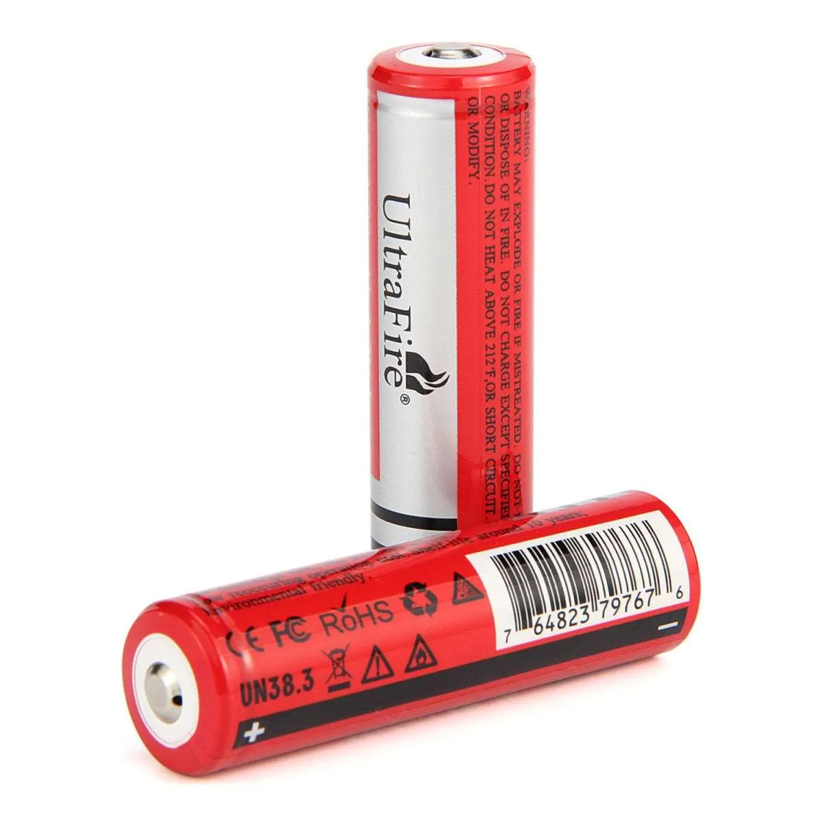 18650 2600mAh 3.7V Rechargeable Batteries (2-Pack) - With Protection Board