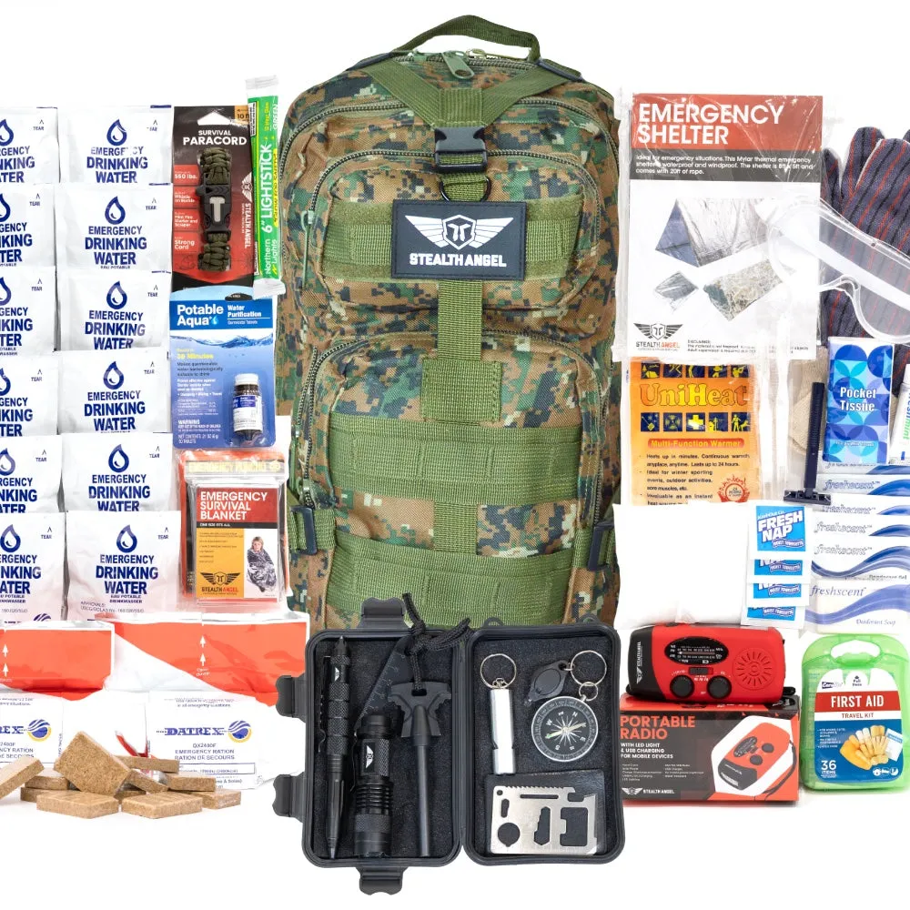 2 Person Emergency Kit / 72 Hour Backpack By Stealth Angel Survival