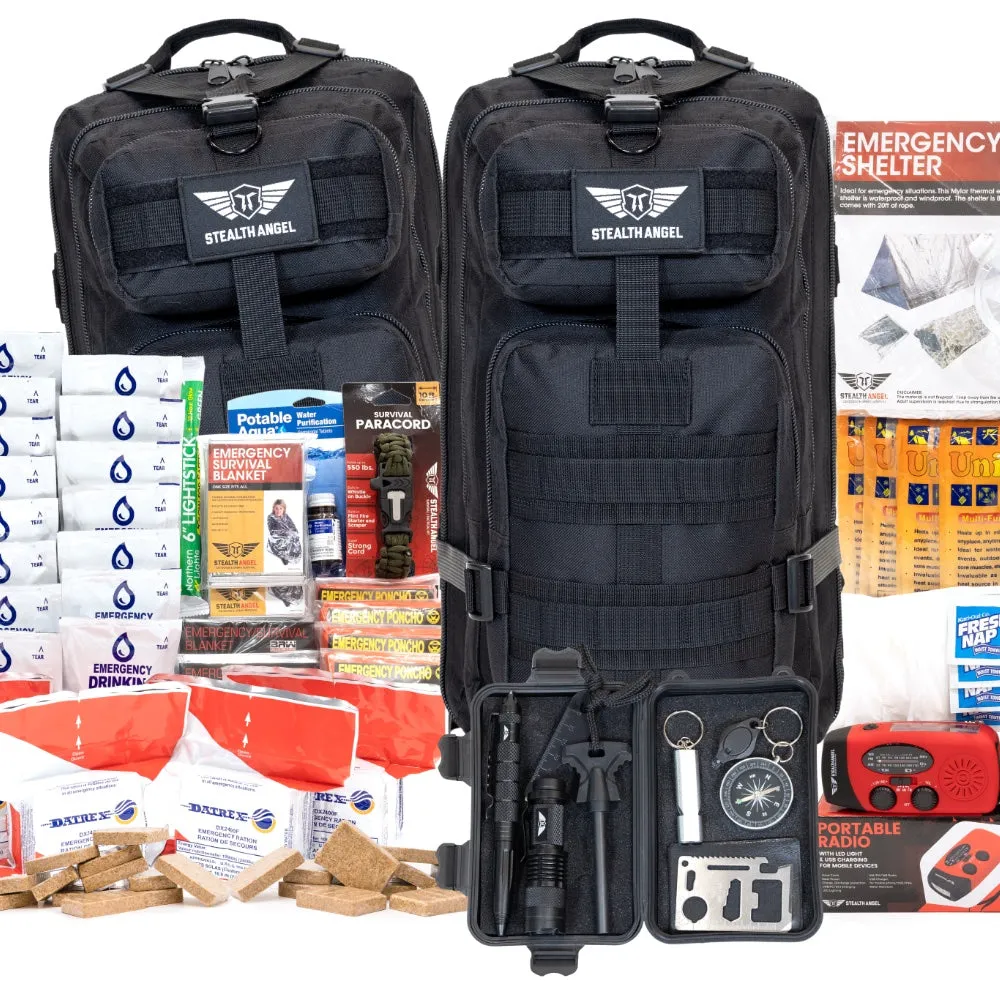 4 Person Emergency Kit / Survival Bag (72 Hours) Stealth Angel Survival