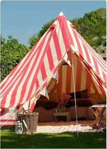 4m Bell Tent 'Summer Fete' 285gsm 100% Natural Canvas