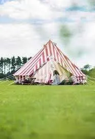 4m Bell Tent 'Summer Fete' 285gsm 100% Natural Canvas