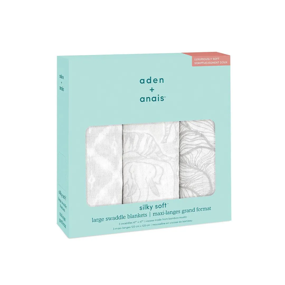 aden   anais Silky Soft Swaddles - Culture Club - 3 Pack