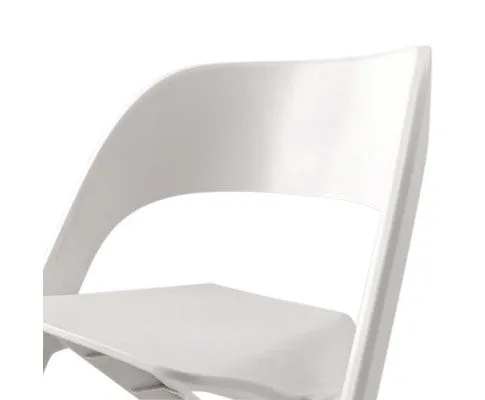 ArtissIn Set of 4 Dining Chairs Office Cafe Lounge Seat Stackable Plastic Leisure Chairs White