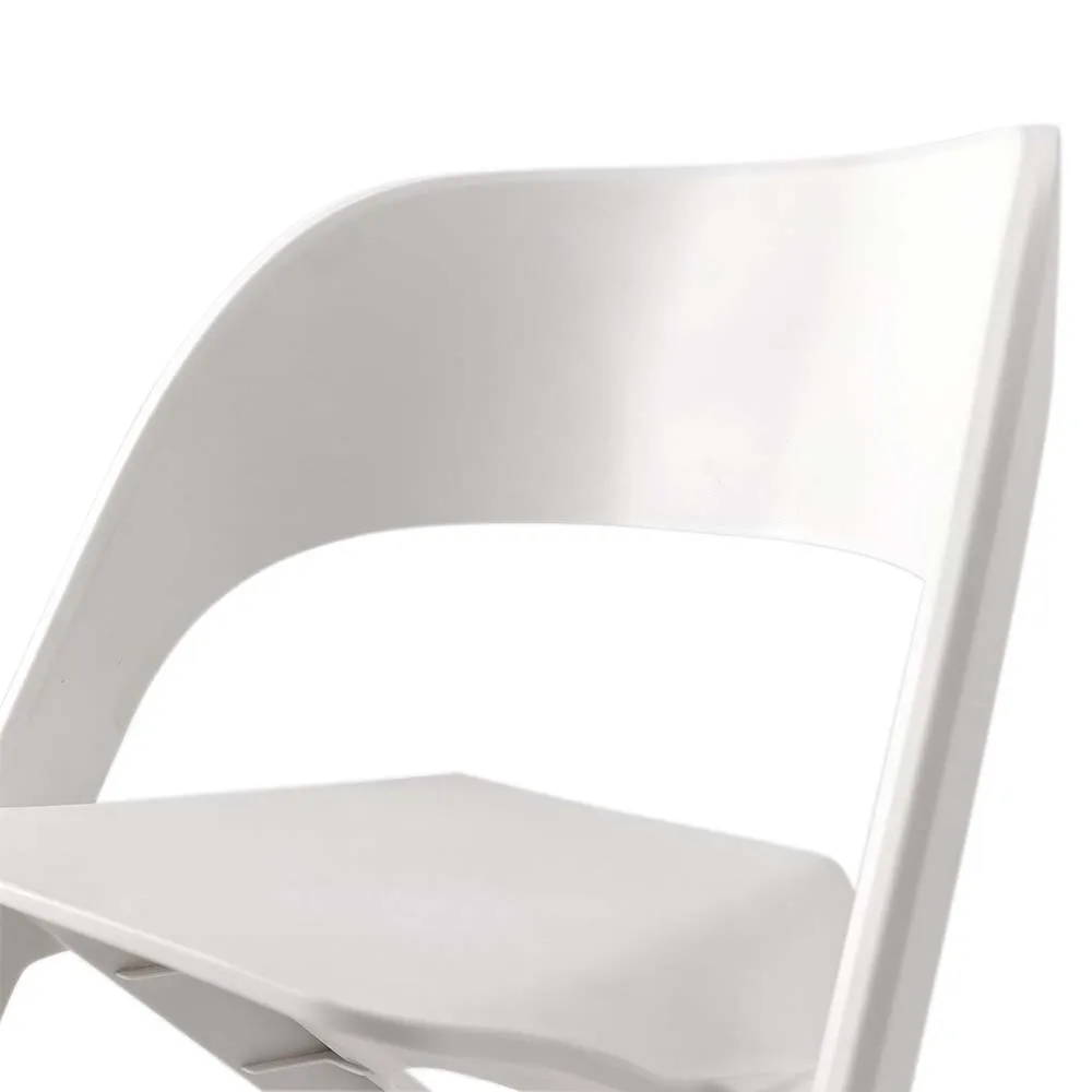 ArtissIn Set of 4 Dining Chairs Office Cafe Lounge Seat Stackable Plastic Leisure Chairs White