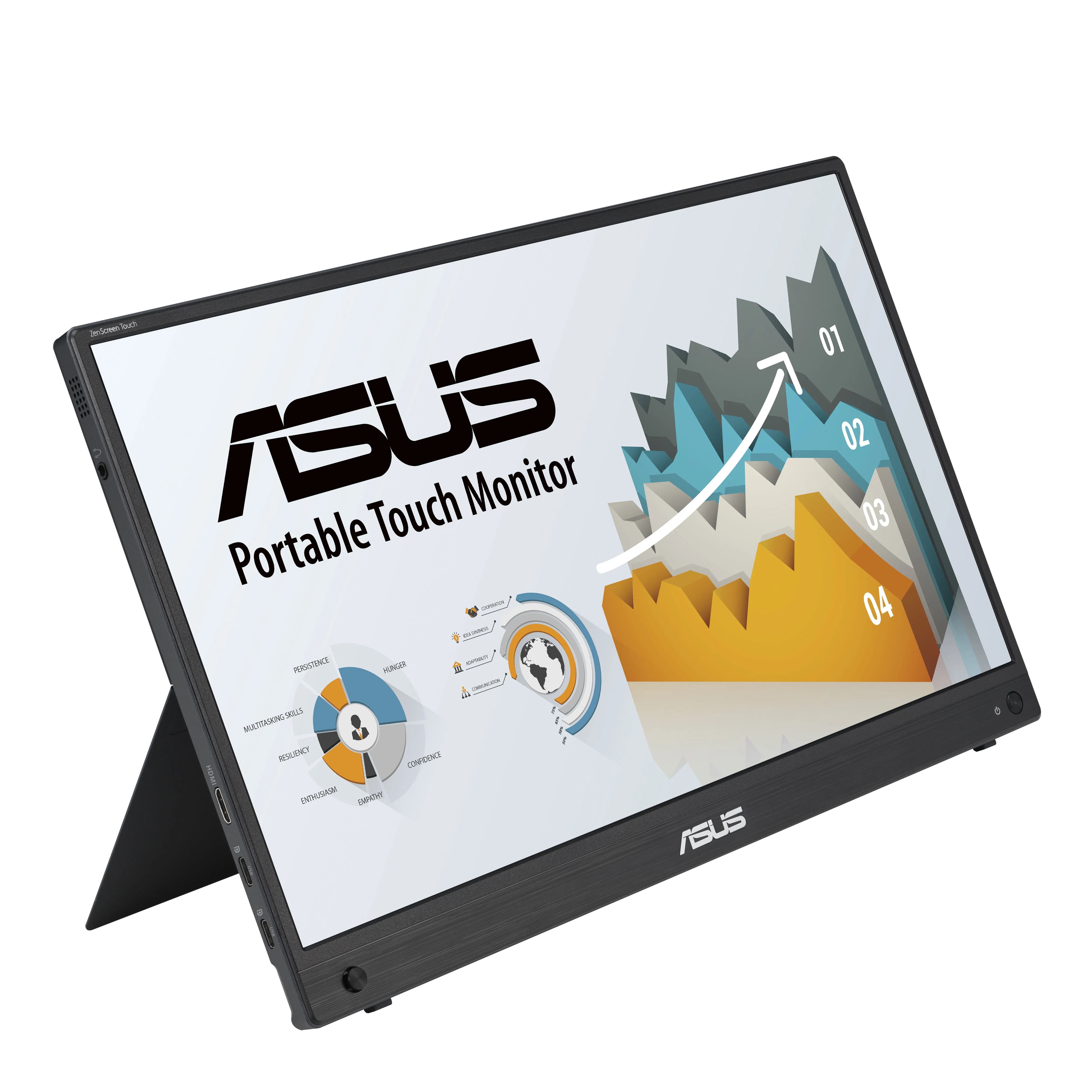 Asus Zenscreen Mb16aht 39.6 Cm (15.6") 1920 X 1080 Pixels Full Hd Touchscreen Black