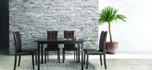 Baxton Studio Eden Dark Brown 5 Piece Modern Dining Set