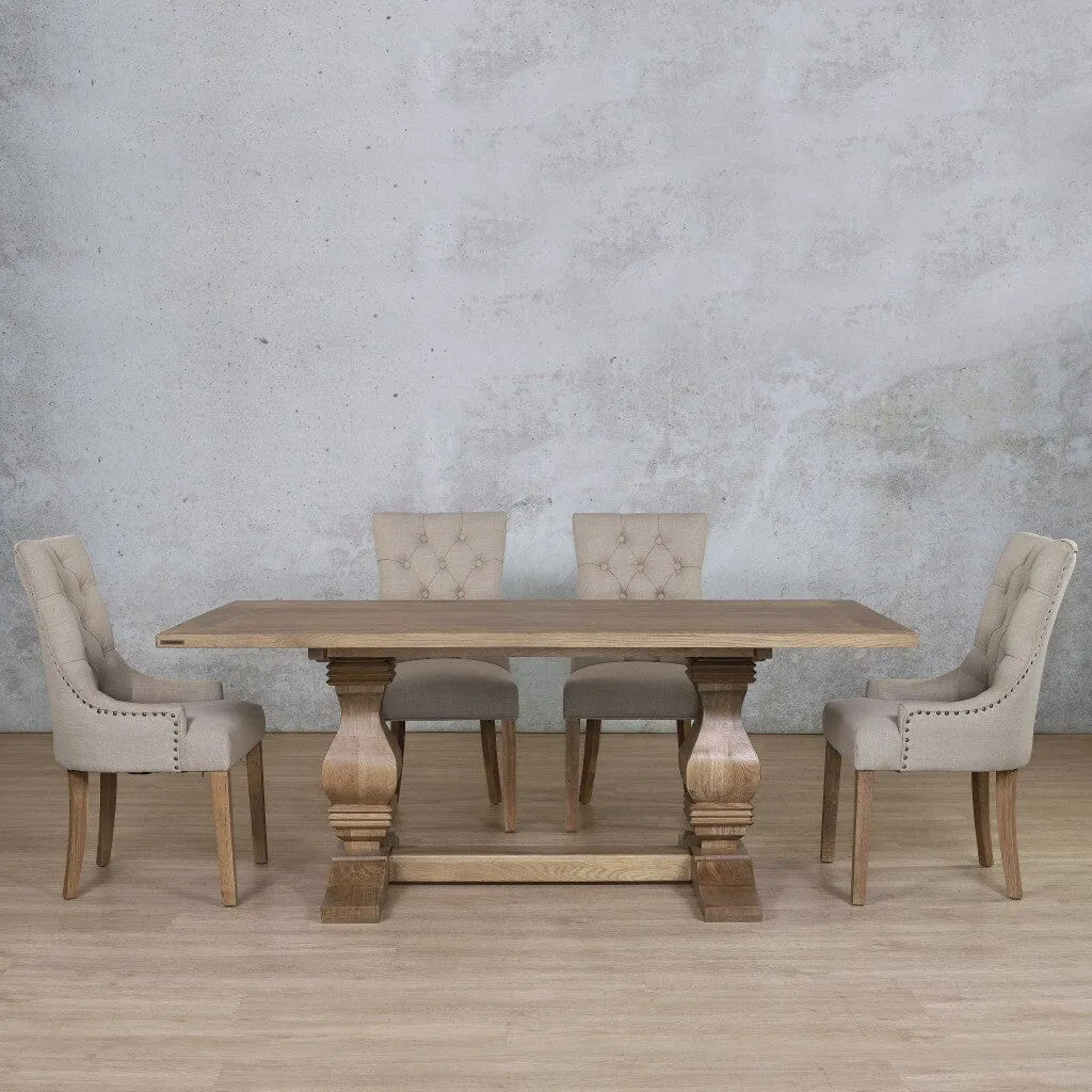 Belmont Wood Top & Duchess 6 Seater Dining Set