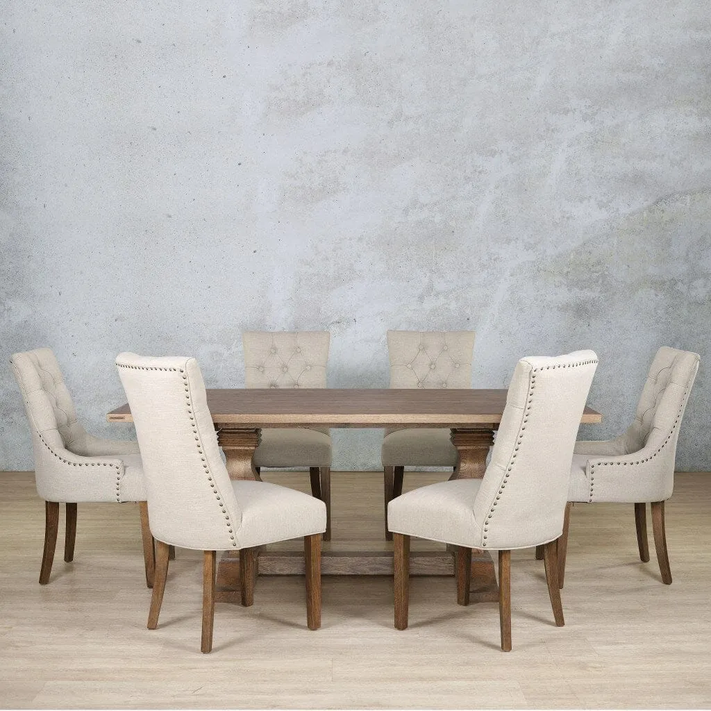 Belmont Wood Top & Duchess 6 Seater Dining Set