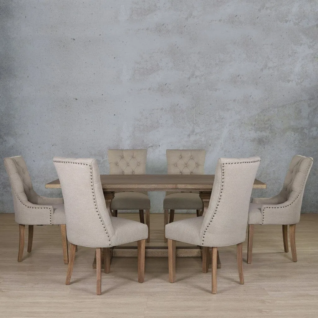 Belmont Wood Top & Duchess 6 Seater Dining Set