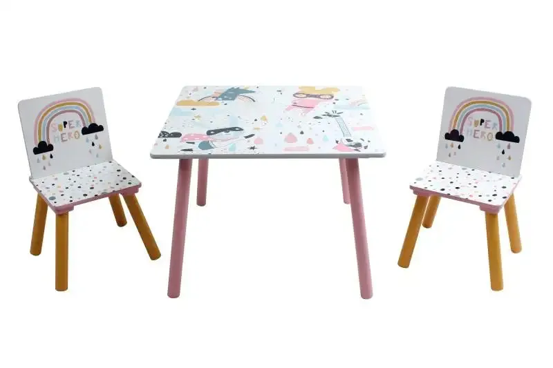 Berry Park Table and Chairs Set - Super Girl