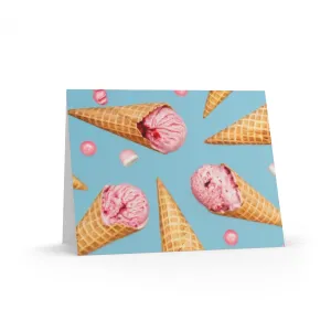 Beth Sistrunk: "Strawberry Ice Cream Cones" Greeting cards (8, 16, and 24 pcs)