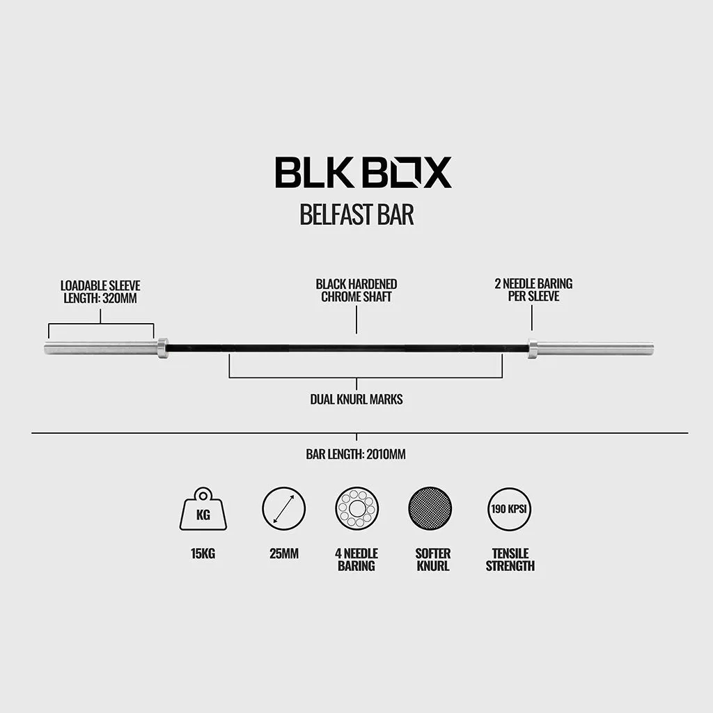 BLK BOX Belfast Bar - 15kg Olympic Barbell