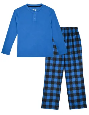 Boys 2-Piece Brushed Jersey Pajama Sets, Royal Blue & Black Pajama Sets for Boys