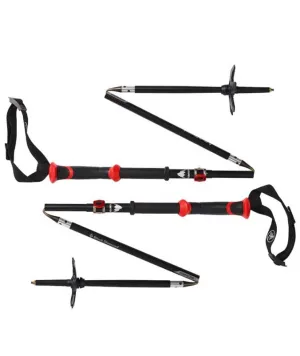 Burton x Black Diamond Compactor Poles - Black/Red 2022