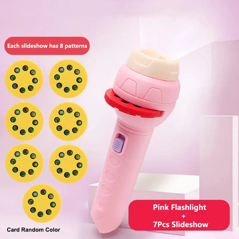 Cartoon Flashlight Projector Toy for Baby Sleeping Storytime