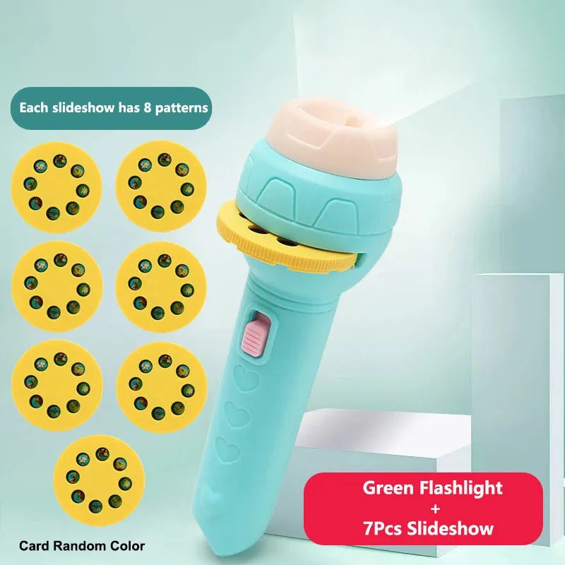 Cartoon Flashlight Projector Toy for Baby Sleeping Storytime