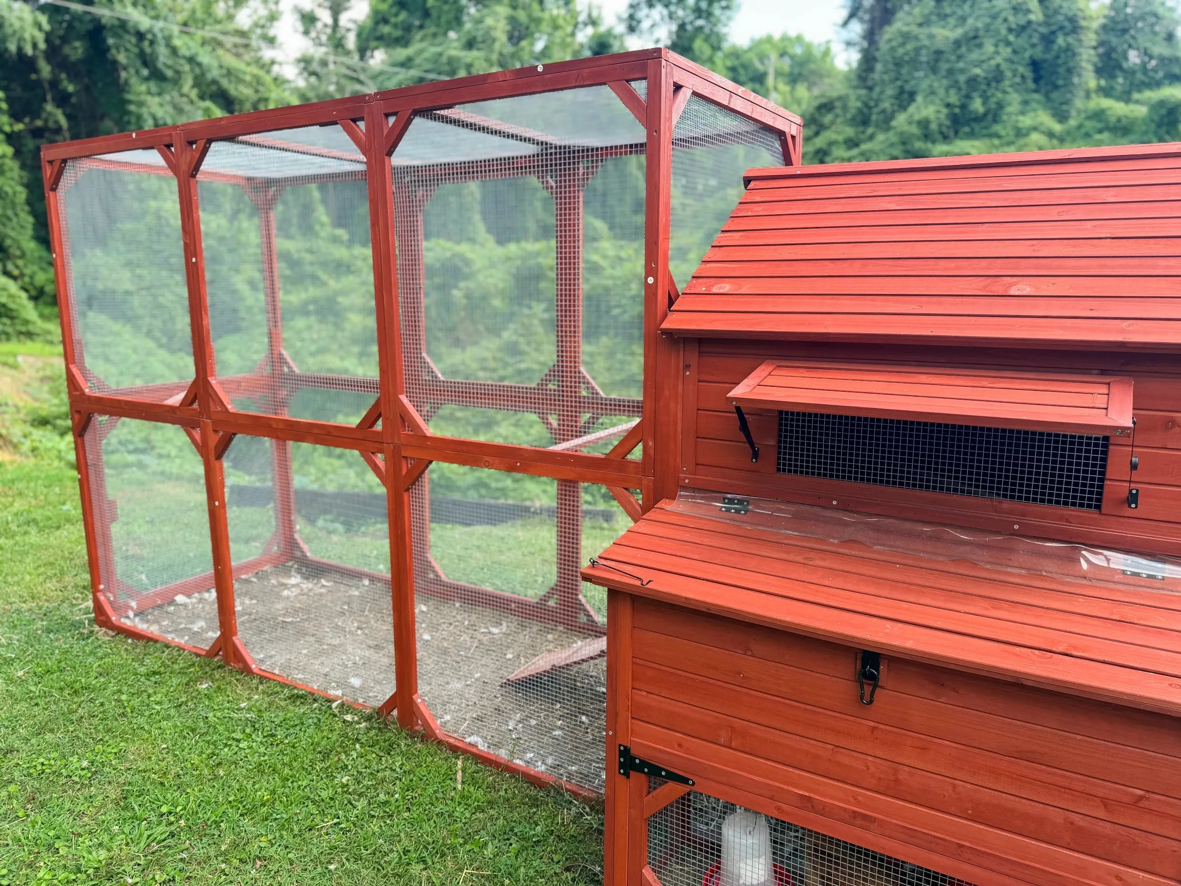 Chicken Coop for 10  Chickens – Rhode Island Homestead XL Coop with Run Extension