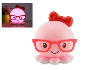 Cute Octopus USB Charging LED Night Light for Children - Pink