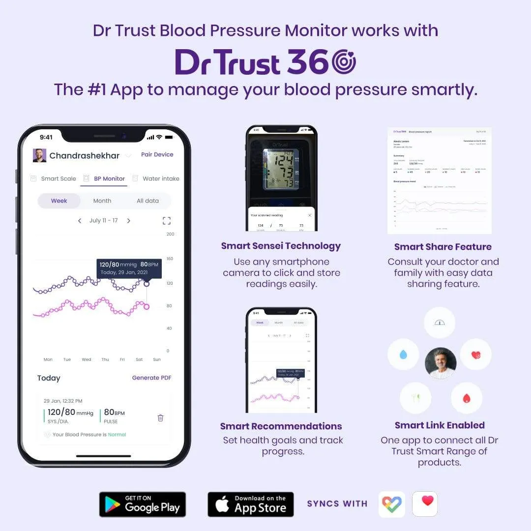 Dr Trust USA A-One Max Blood Pressure Monitor BP Testing