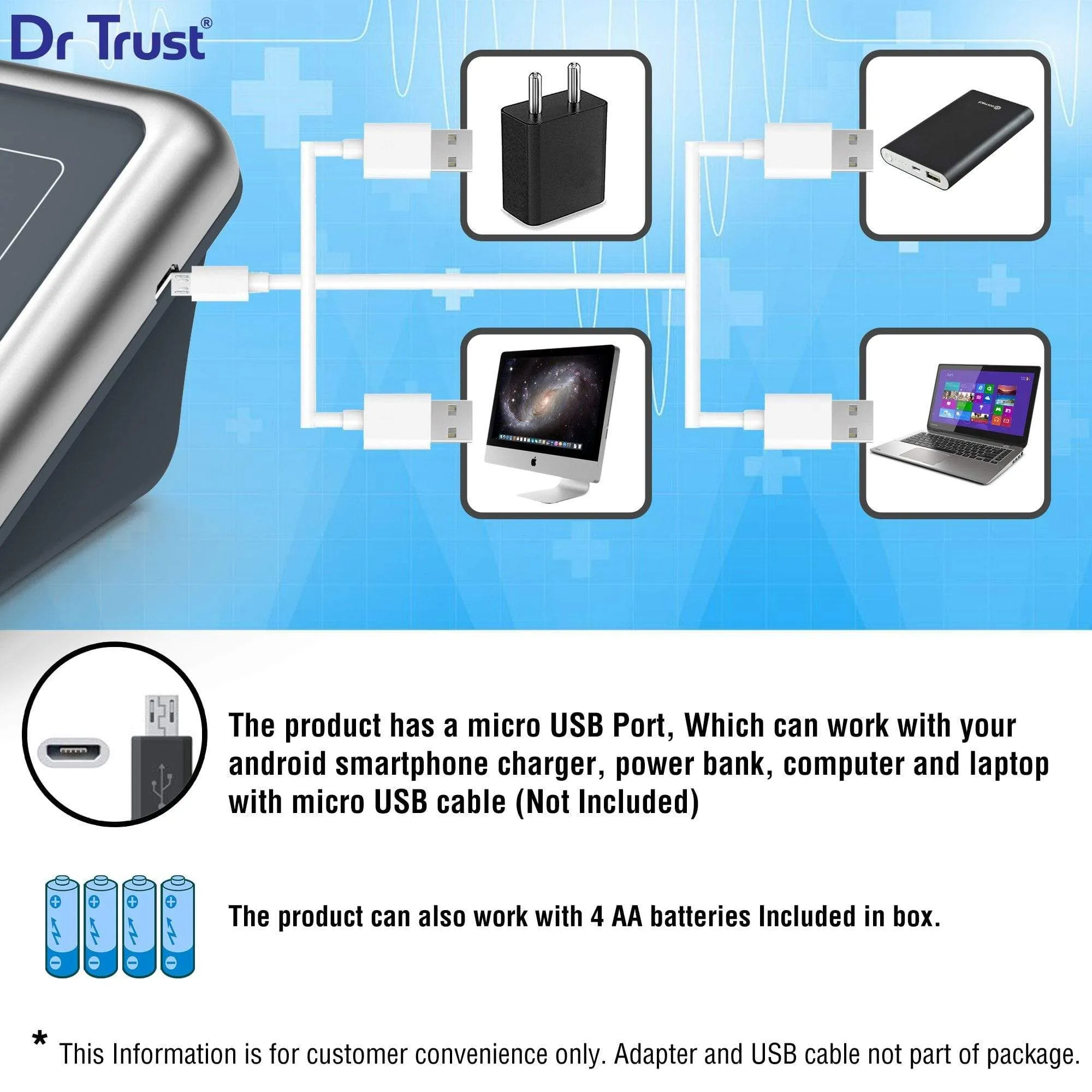 Dr Trust USA A-One Max Blood Pressure Monitor BP Testing