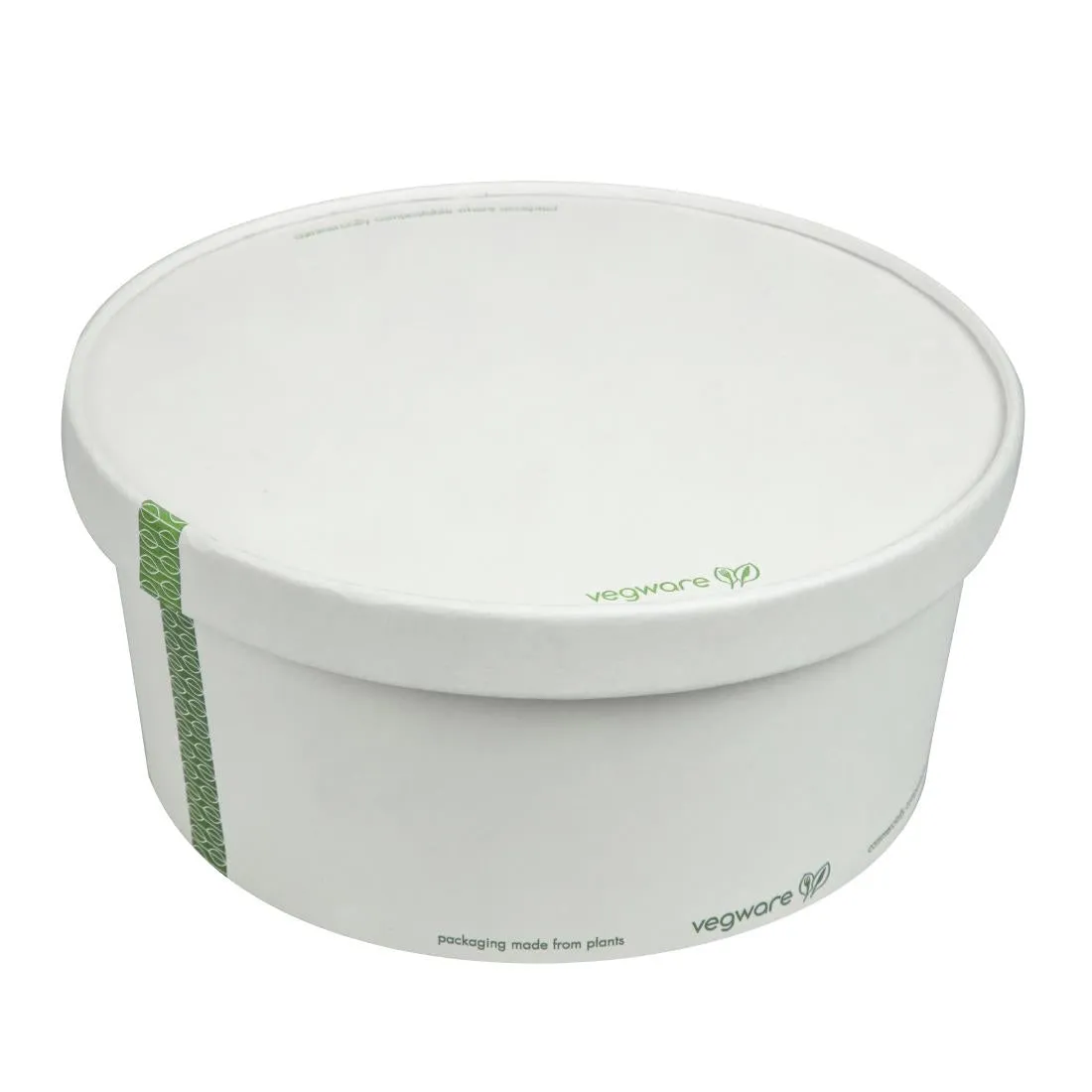 FS178 Vegware 185-Series Compostable Bon Appetit Wide PLA-lined Paper Food Bowls 48oz (Pack of 300)