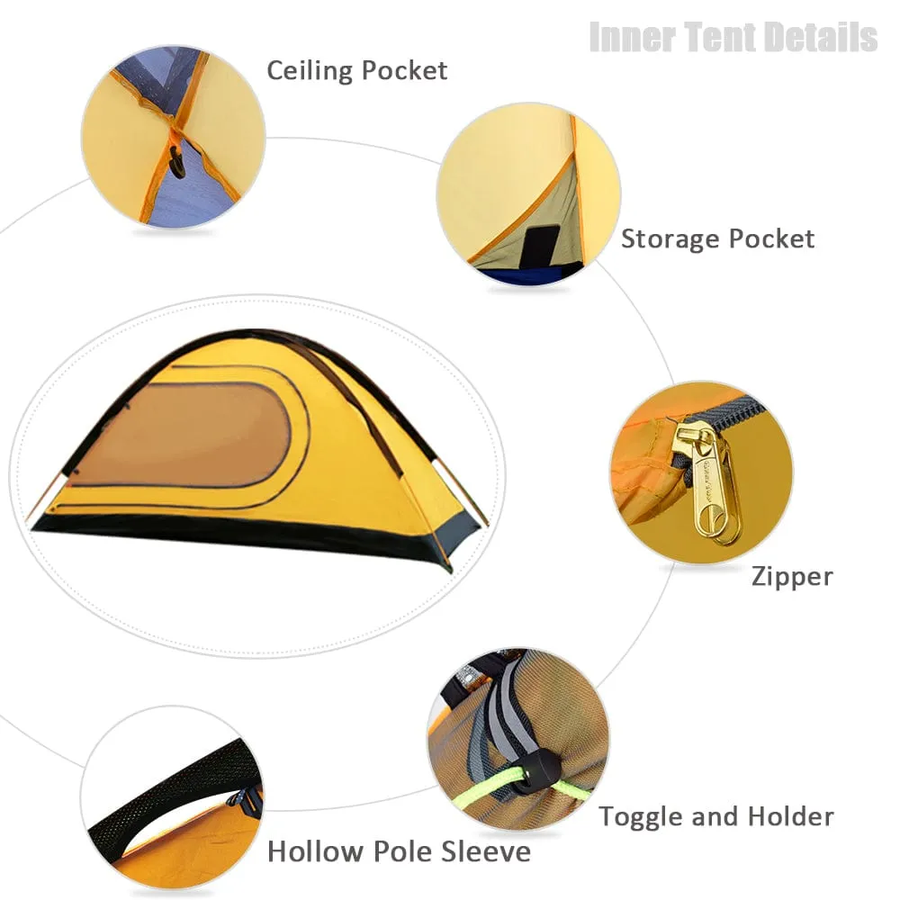 GeerTop Topwind 2 | 1 Person 3 Season Backpacking Tent