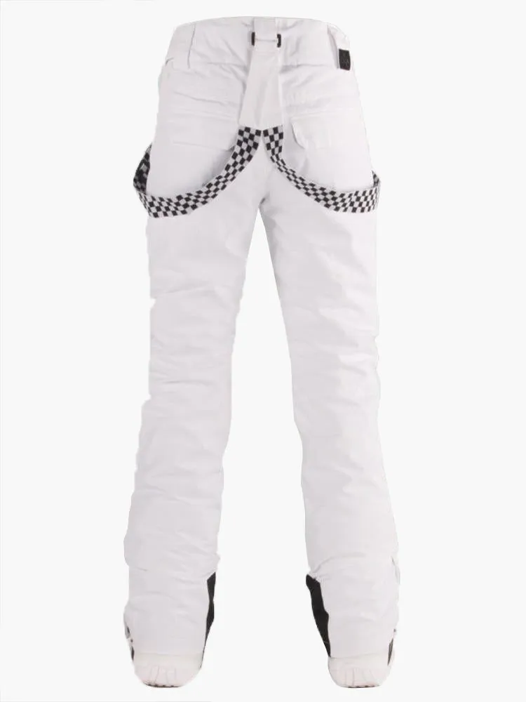 Highland Bib Snowboard & Ski White Pants For Women