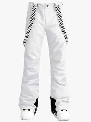 Highland Bib Snowboard & Ski White Pants For Women