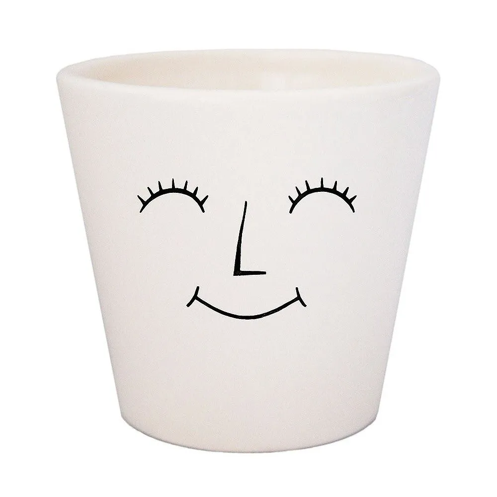 Ivyline 7cm Happy Face Indoor Houseplant Planter