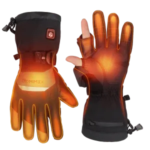 KEMIMOTO Heated Gloves with Magnetic Flap for Fishing, Cycling, Hiking, Hunting