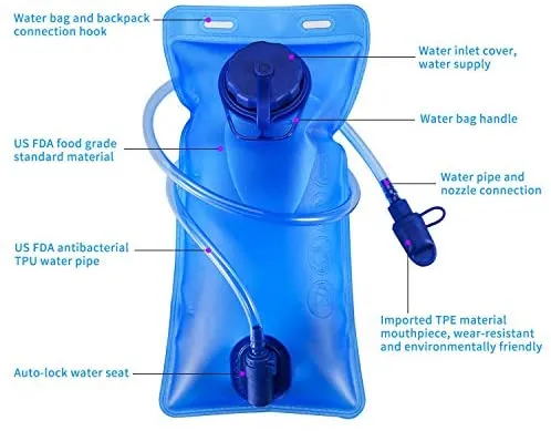 KUYOU Sports Hydration Pack with 2L Hydration Bladder