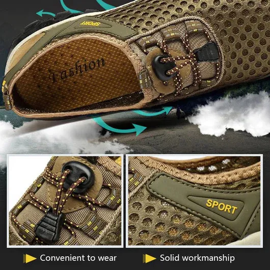 Lace-Up Men's Quick Drying Water Shoes for Beach Breathing