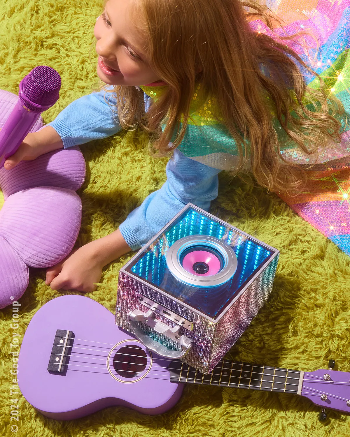 Pop Star Infinity Lights & Speaker Karaoke Set in Purple