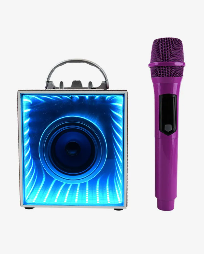 Pop Star Infinity Lights & Speaker Karaoke Set in Purple