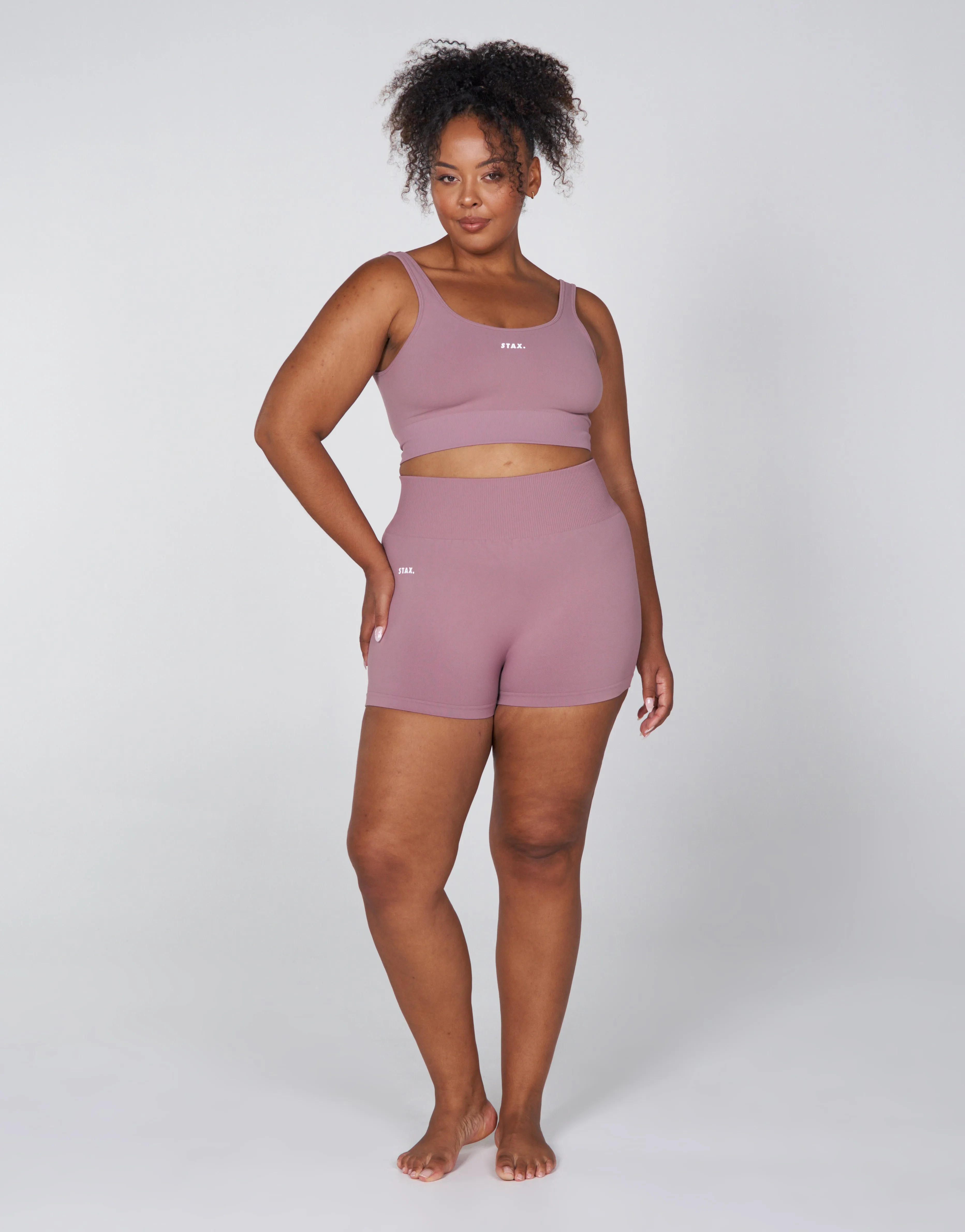 Premium Seamless Favourites Mini Bike Shorts - Dusty Rose