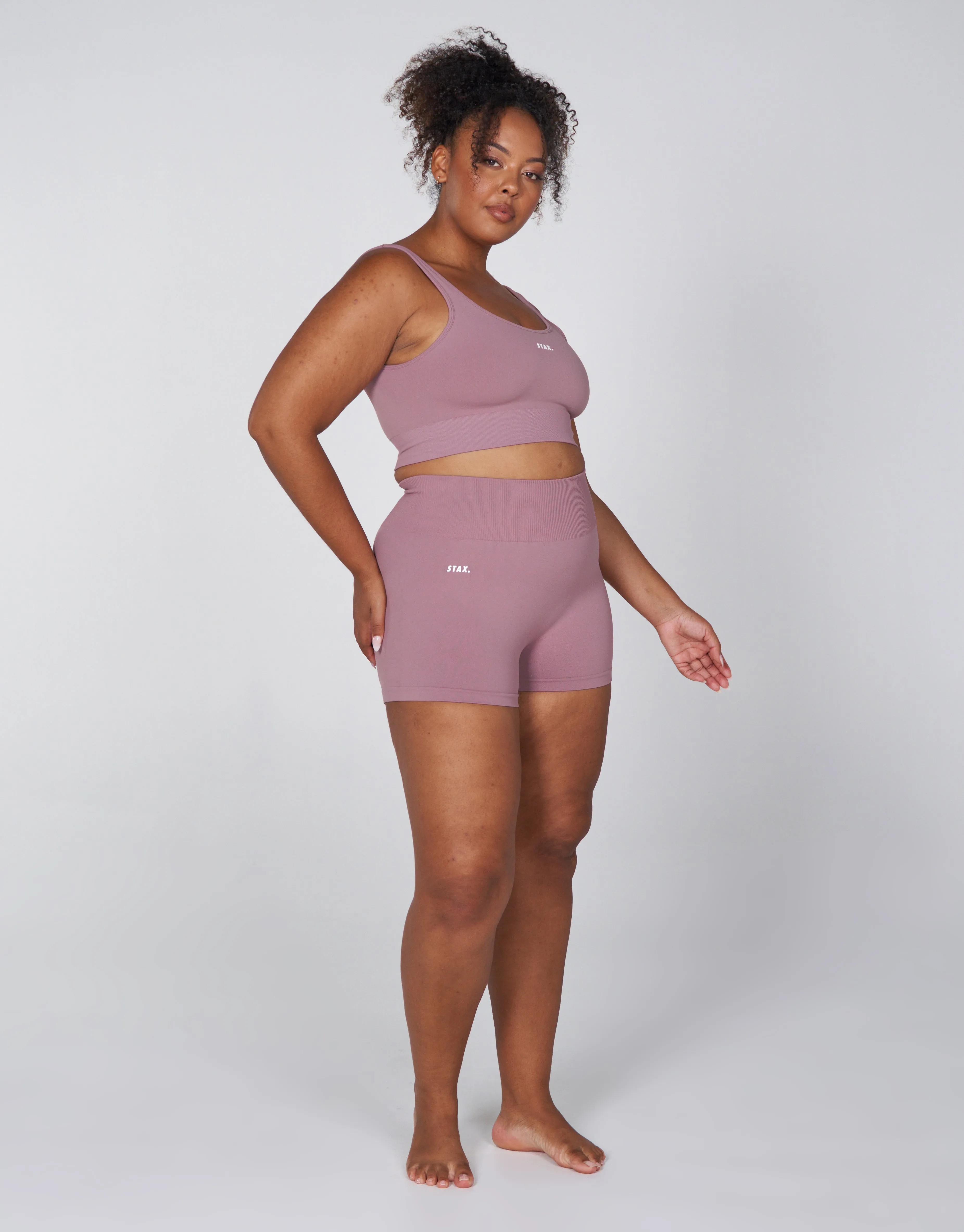 Premium Seamless Favourites Mini Bike Shorts - Dusty Rose