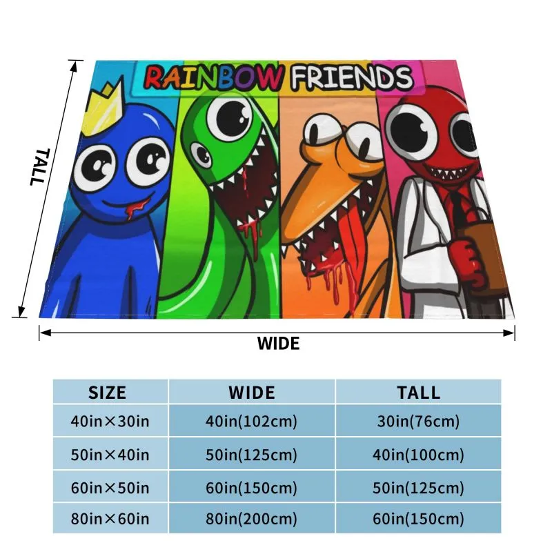 Rainbow Friends Flannel Blanket for Children