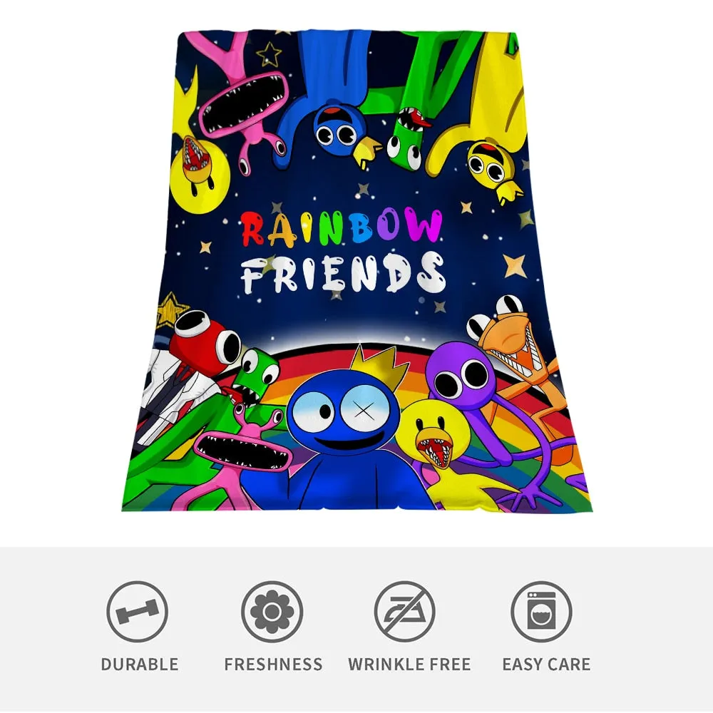 Rainbow Friends Flannel Blanket for Children