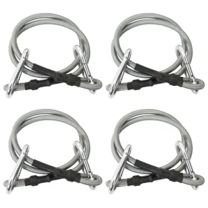 Ropes with Carabiner 4 pcs Rubber