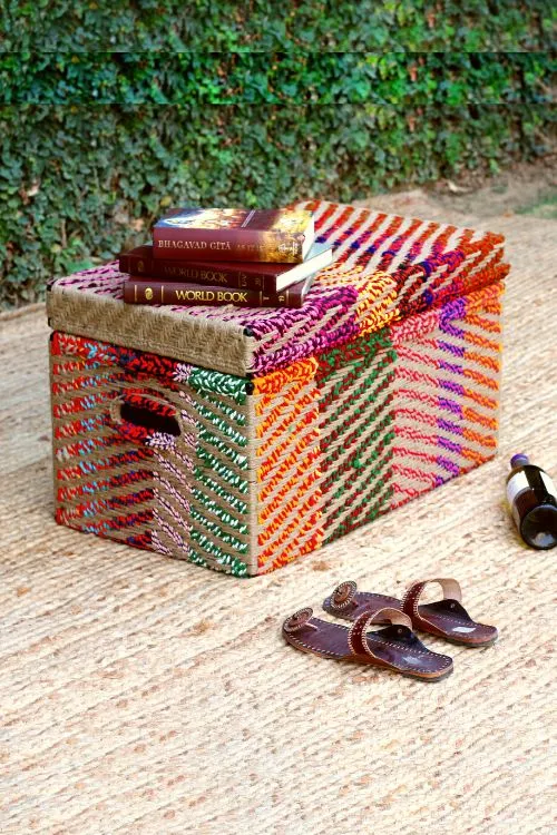 Sarangi Upcycled Textile Trunk