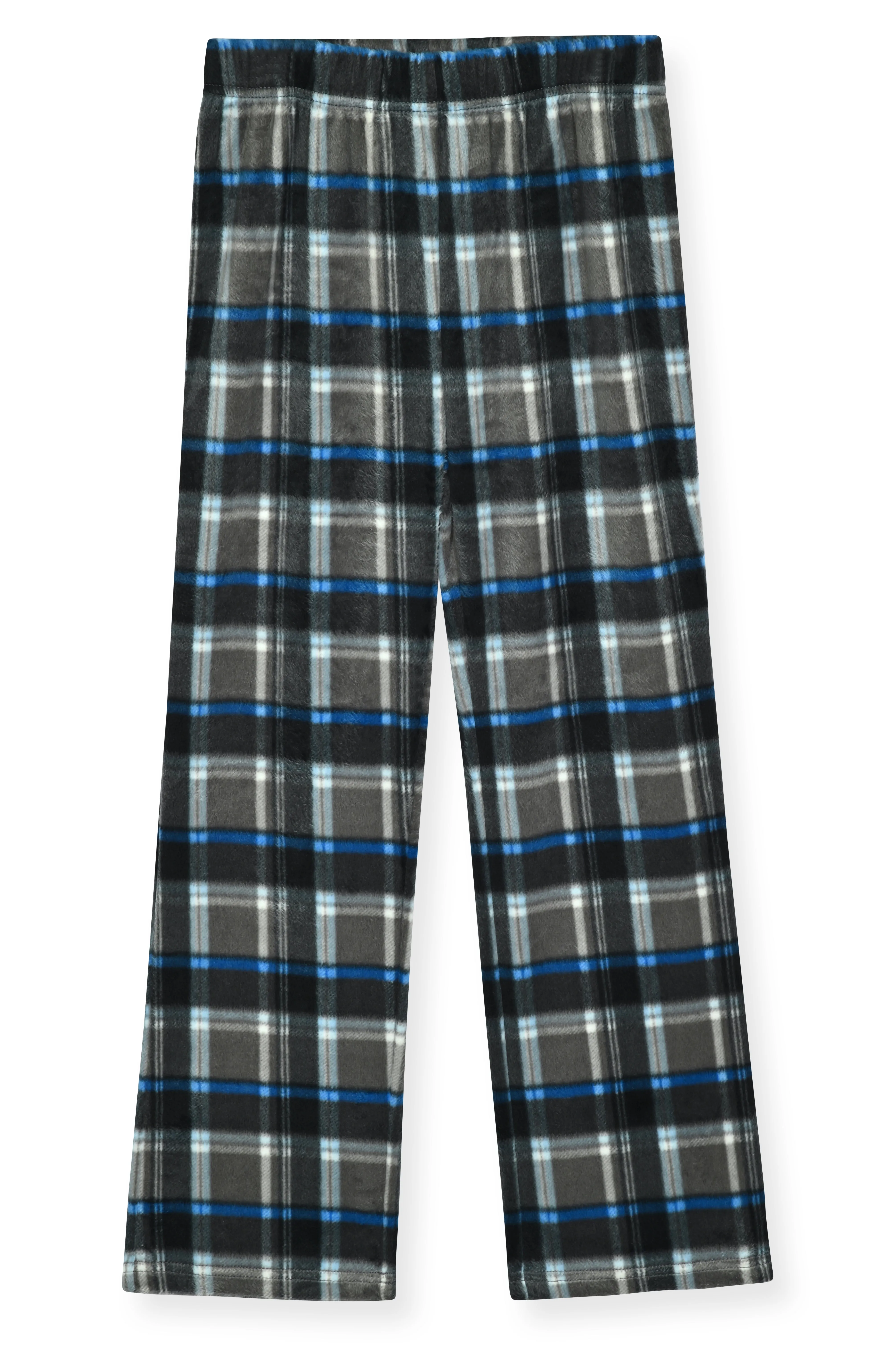 Sleep On It Boys 2-Piece Thermal & Minky Fleece Plaid Pajama Sets - Gray