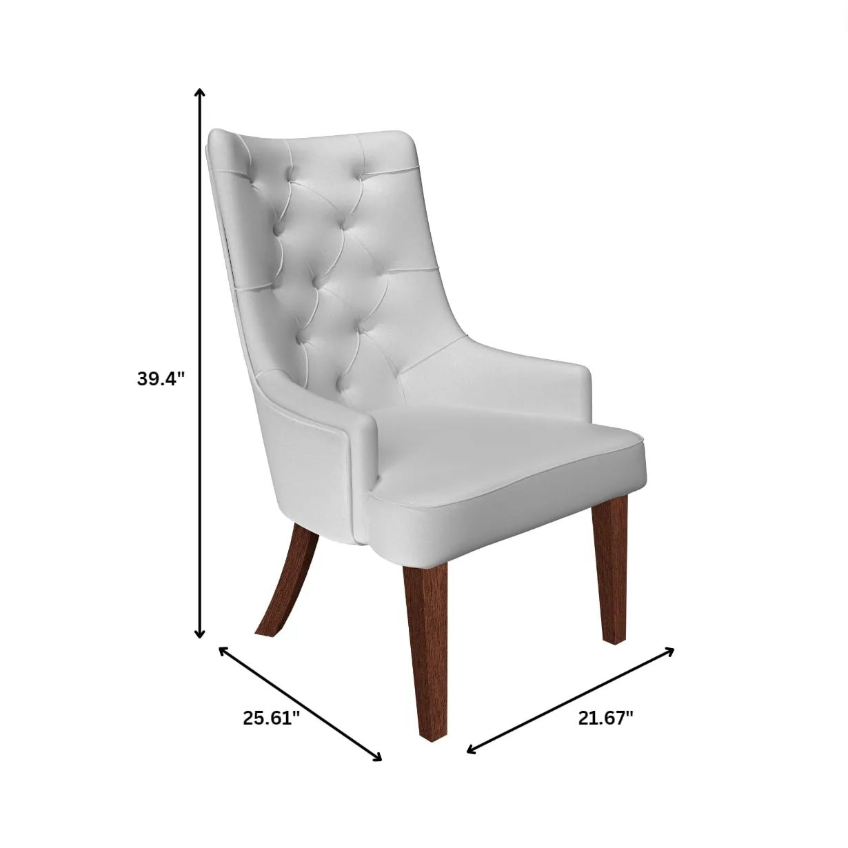 Spruce Collection Modern Wooden Dining Chair in Beige Velvet Set of 4