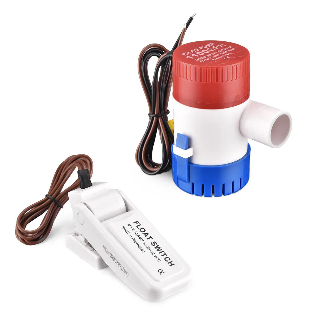 TheLAShop 12V Electric Bilge Pump Marine Boat Yacht, 1100GPH