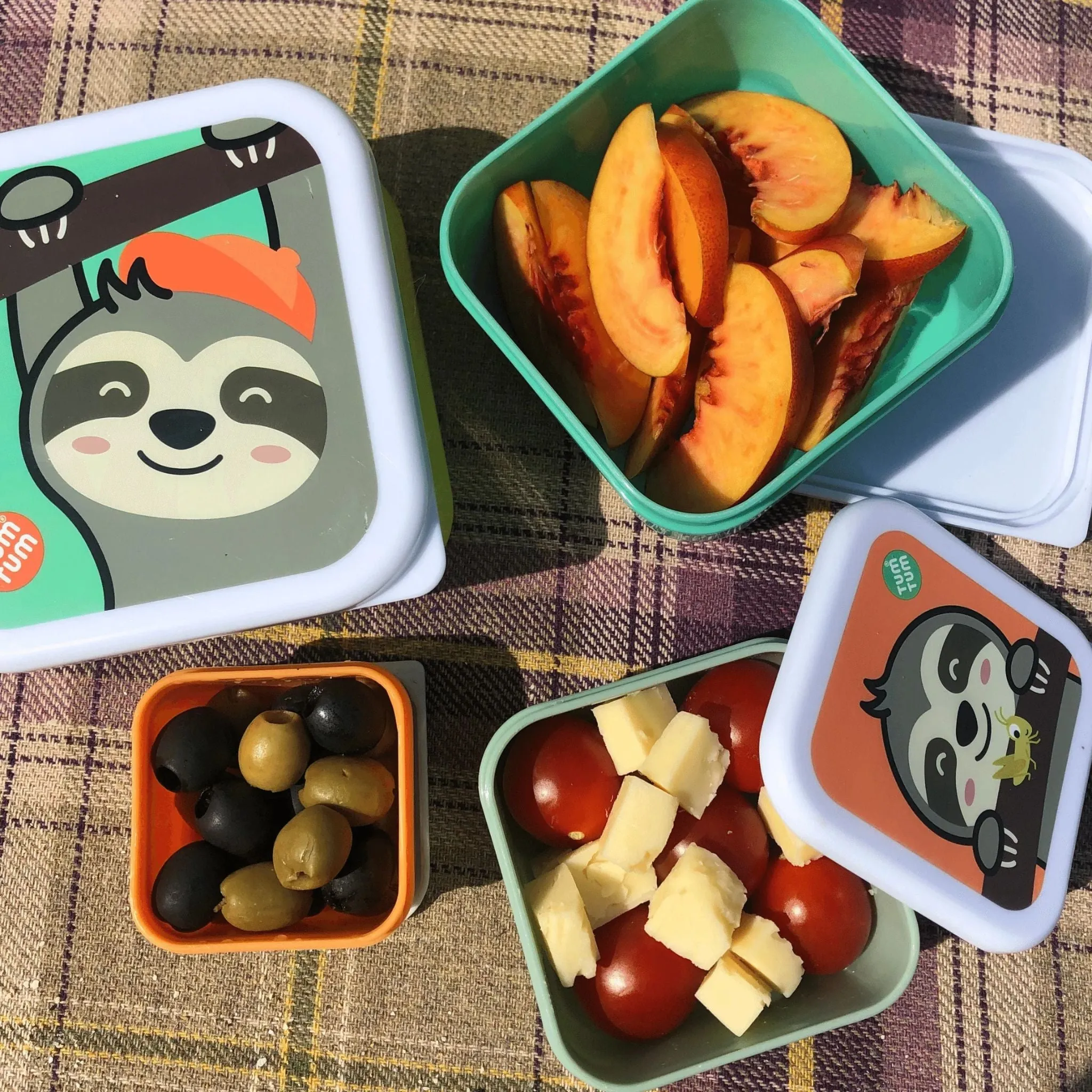 TUM TUM Nesting Snack Pots - Set of 4 (Stanley Sloth)