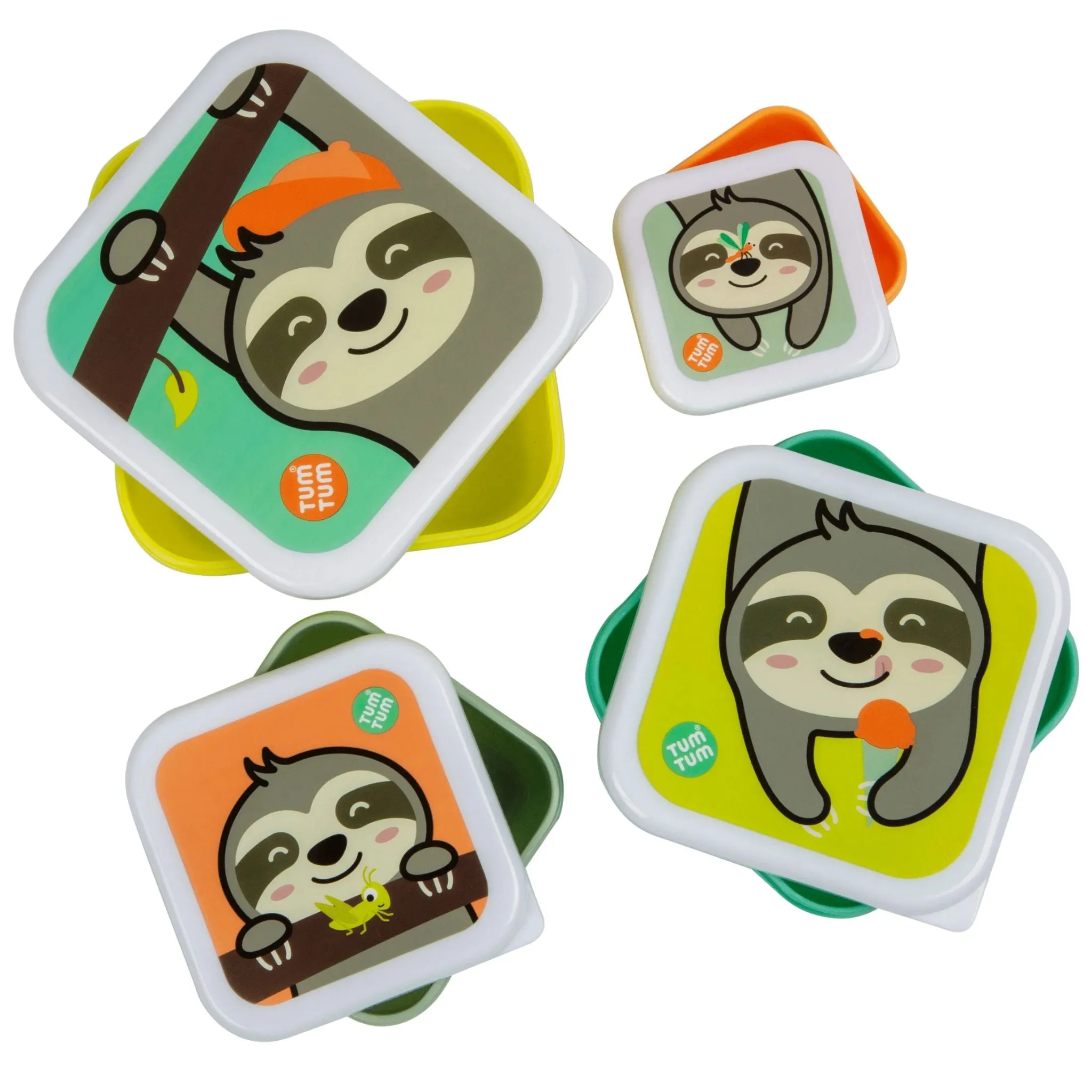 TUM TUM Nesting Snack Pots - Set of 4 (Stanley Sloth)