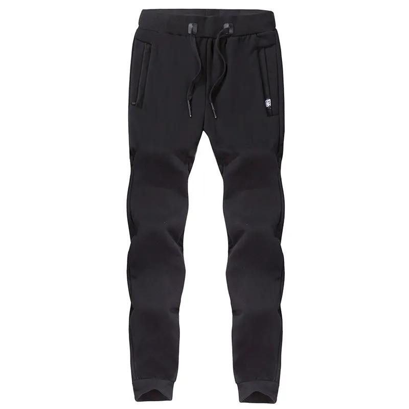 Winter Men Warm Sherpa Lined Jogger Sweatpants