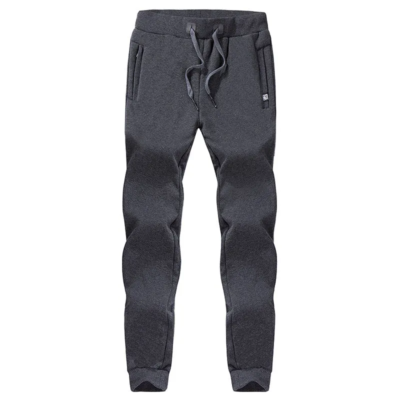 Winter Men Warm Sherpa Lined Jogger Sweatpants