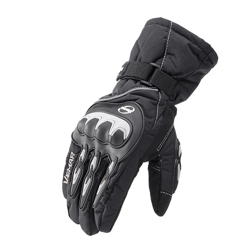 Winter Waterproof Motorcycle Gloves For Men, Touch Screen Riding Gloves For Electric Vehicles, Cold And Warm Windproof Motorcycle Gloves